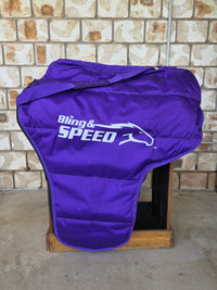 Quilted Saddle Bag - Purple