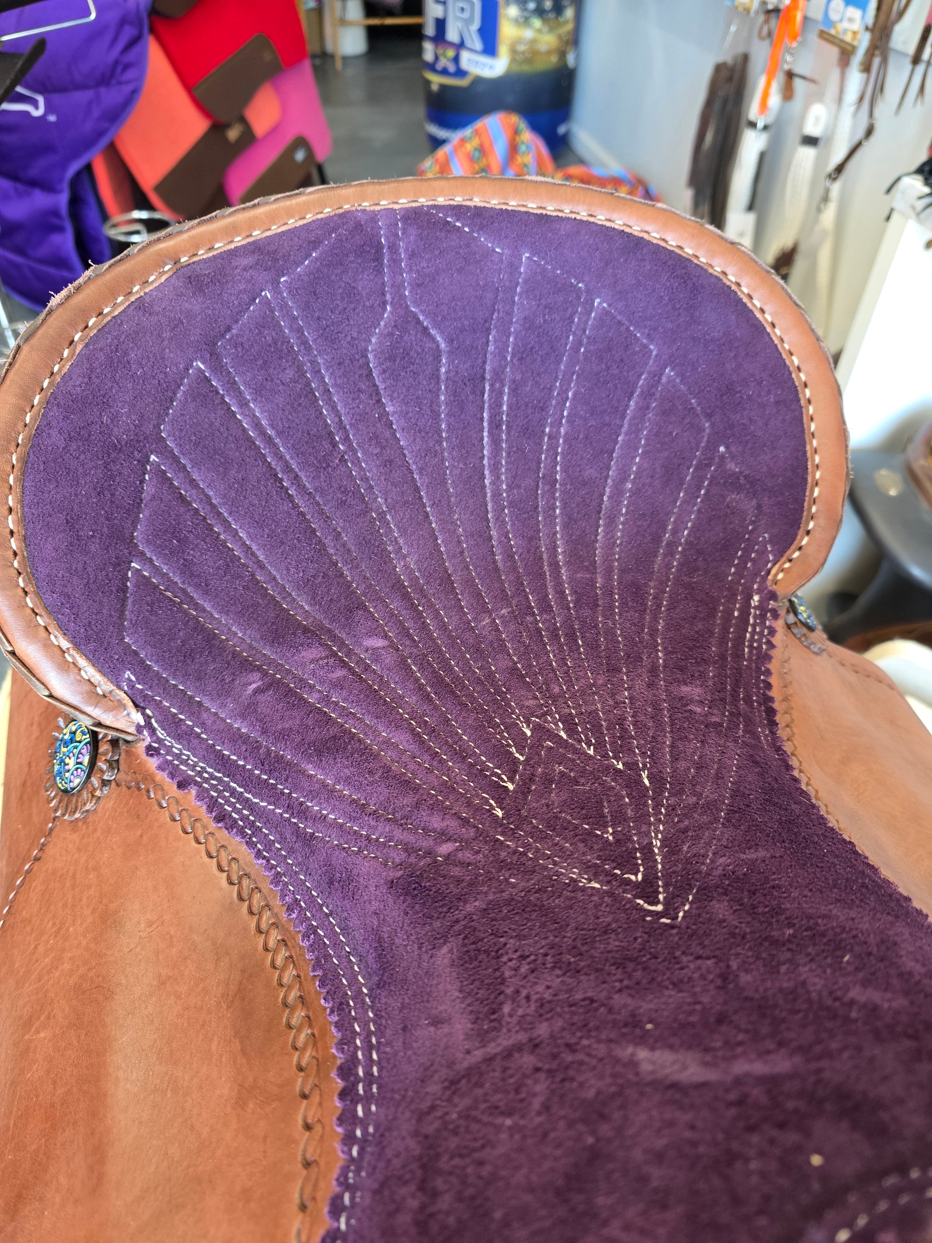 Bling and Speed All Round Western Saddle - 15.5" Seat, FQHB, 6.5" Gullet