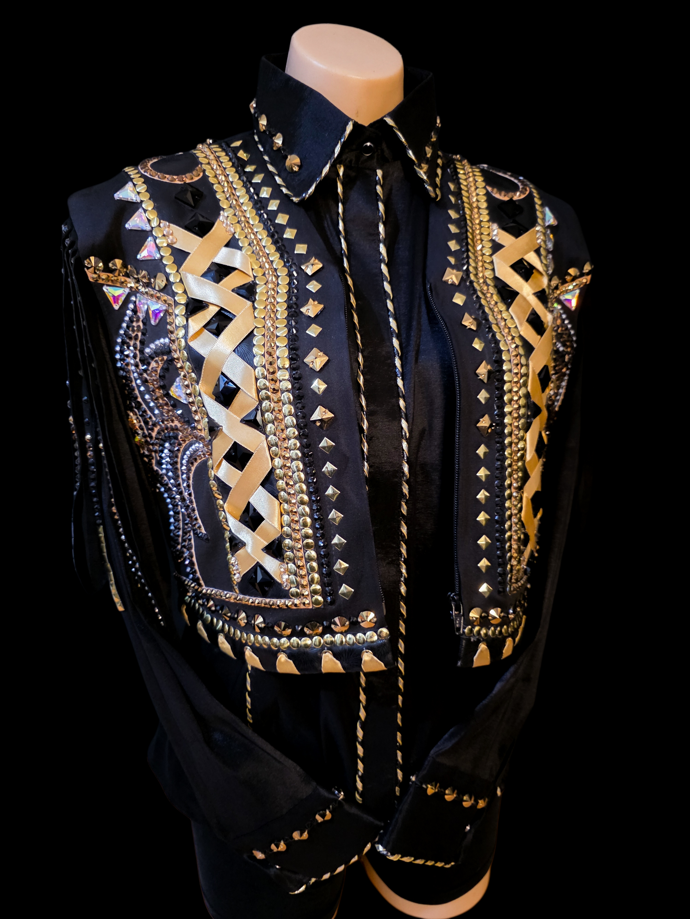 Black Crown - Western Show Shirt & Vest Set