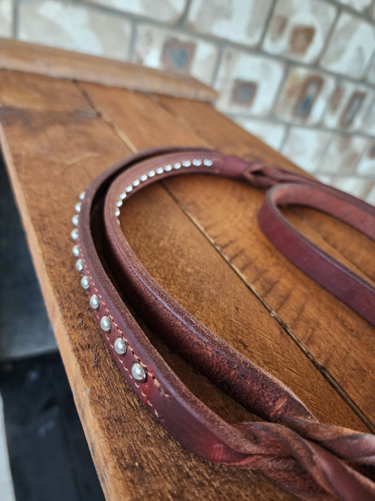 Bling & Speed Silver Stud Barrel Reins