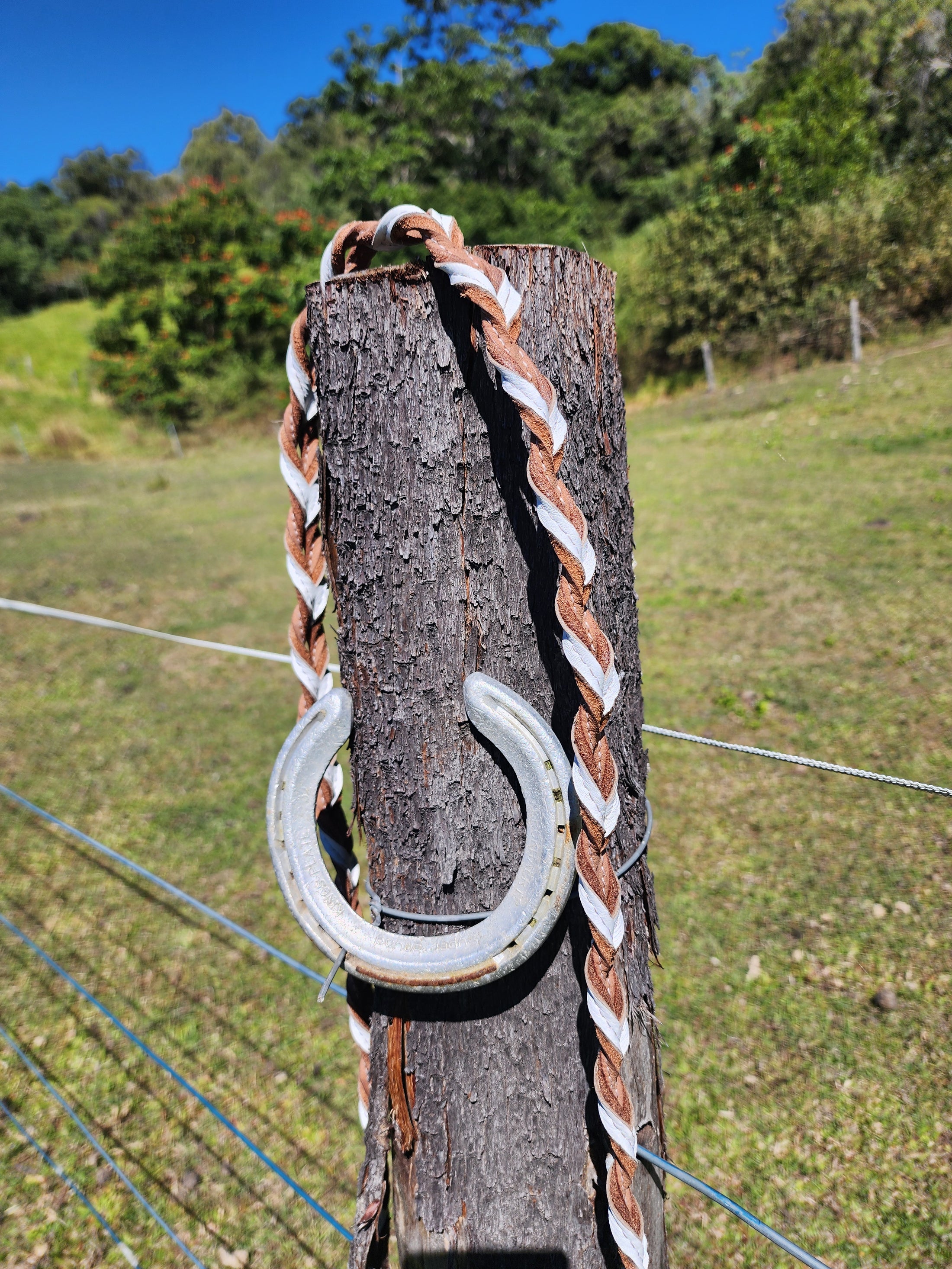 Twisted Bloodknot Barrel Reins - White