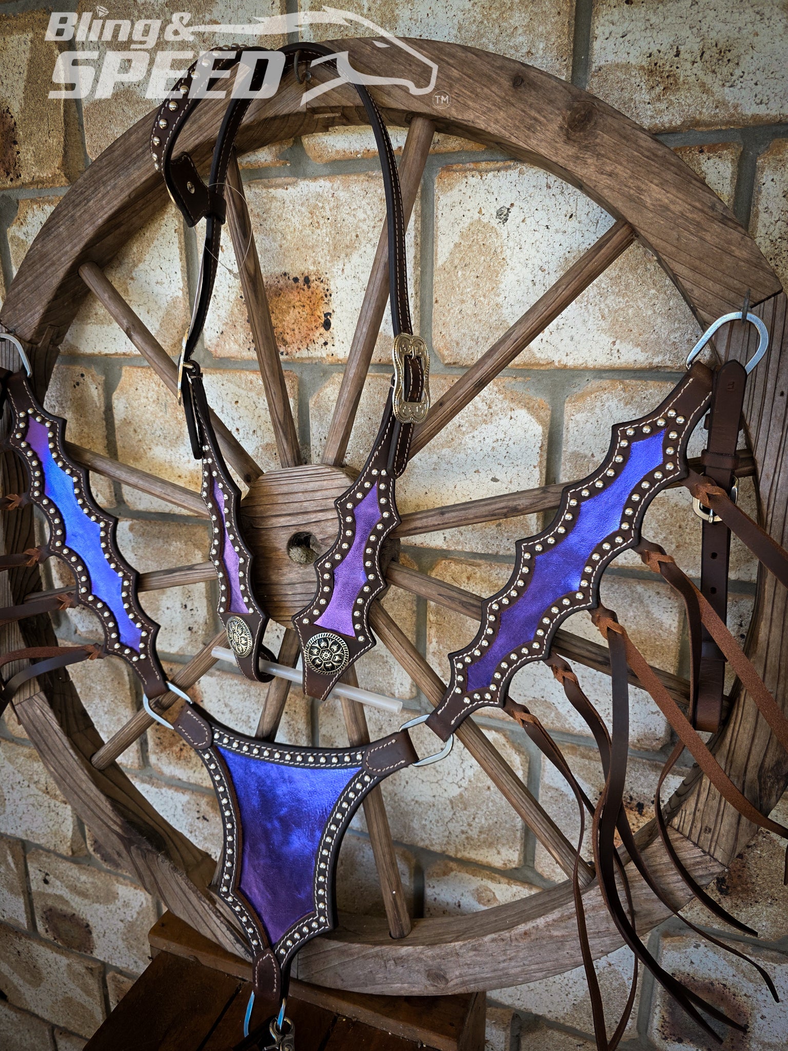 Metallic Purple Inlay Tack Set