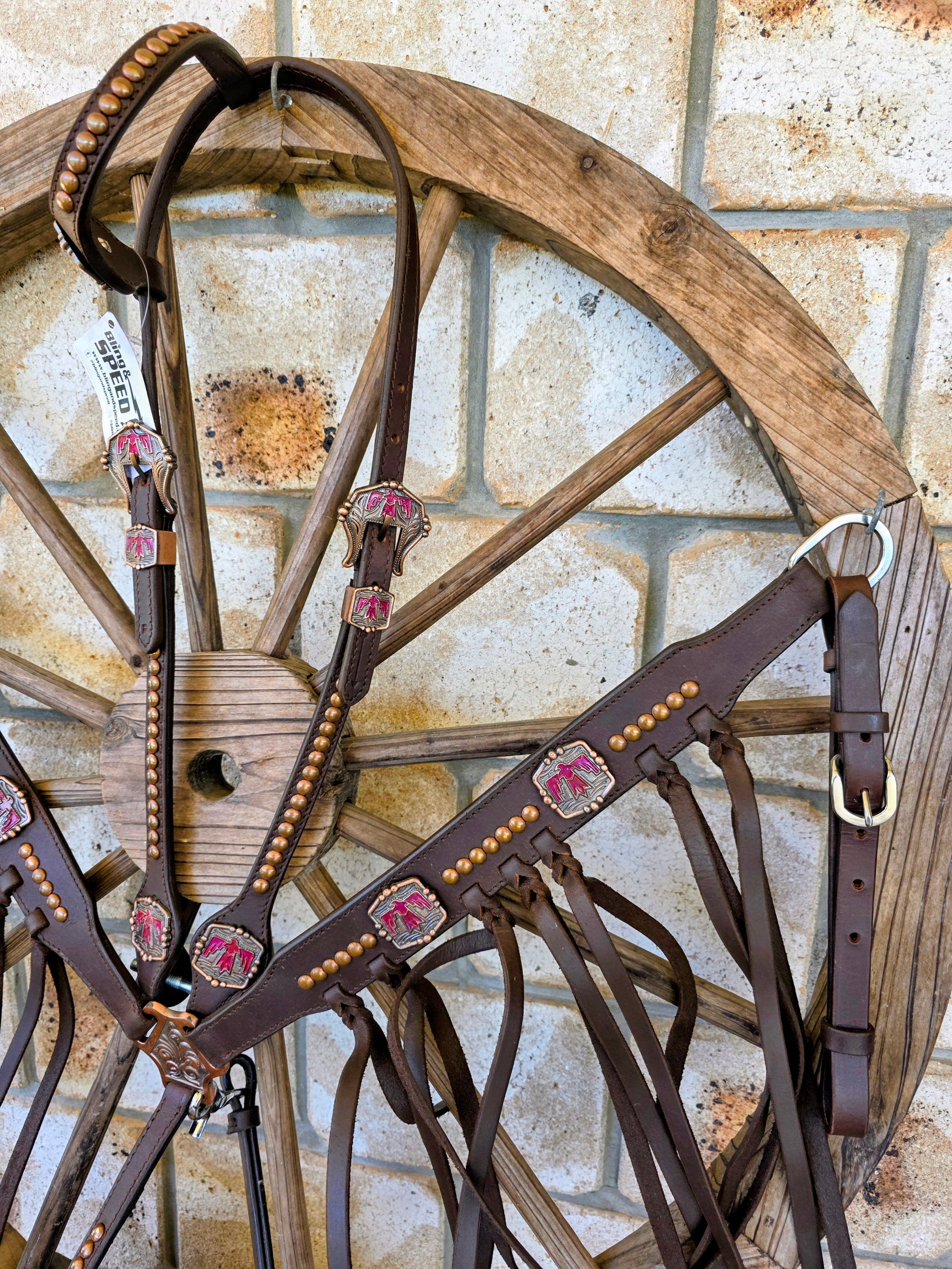 Thunderbird Fringe Tack Set - Red