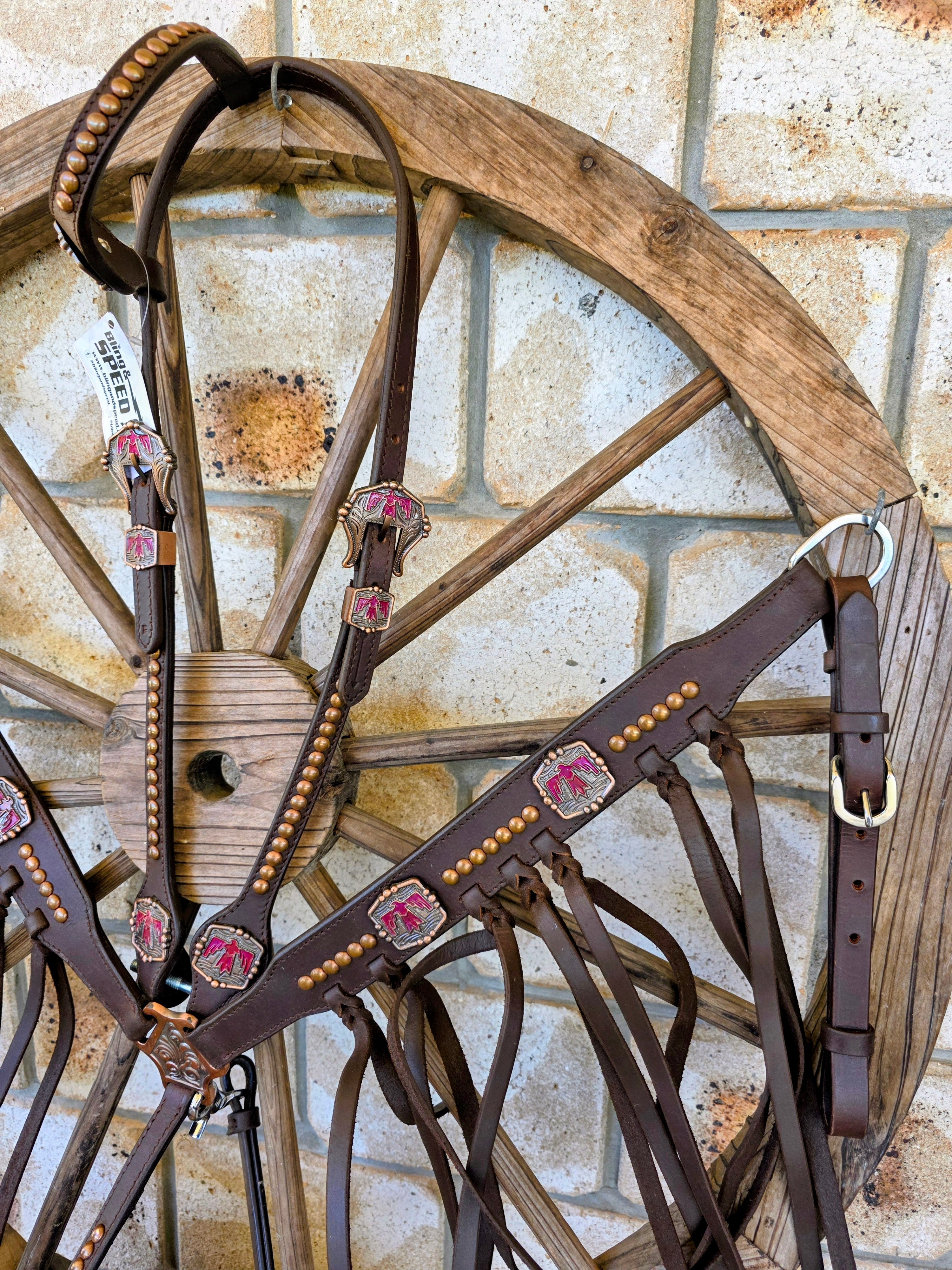 Thunderbird Fringe Tack Set - Red