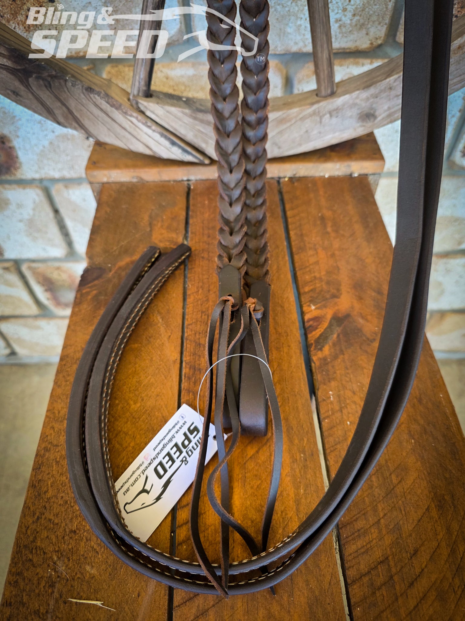 Weighted Split Reins with Plait Detail