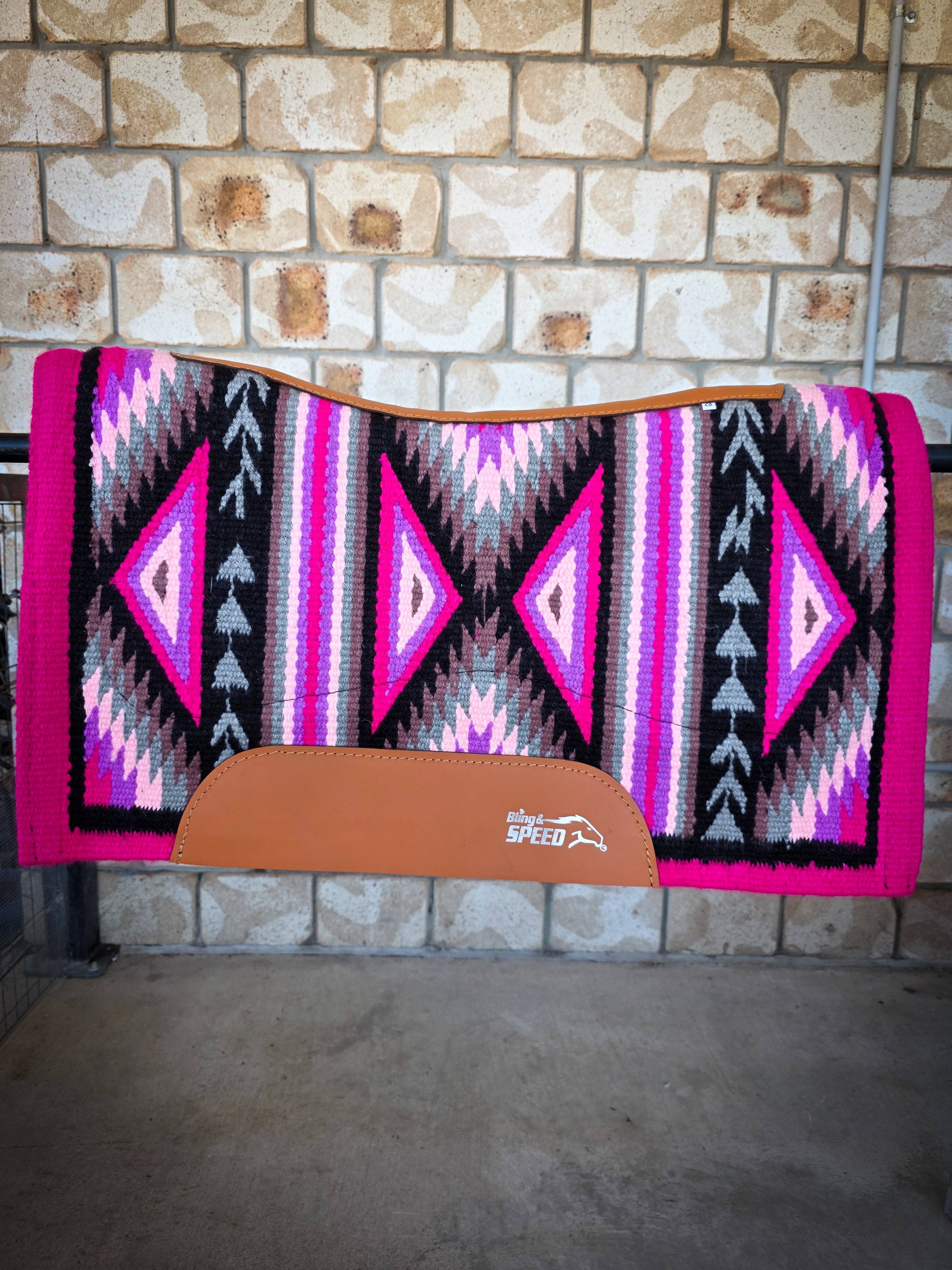 15. "Aztec Pink" Unicorn Saddle Pad