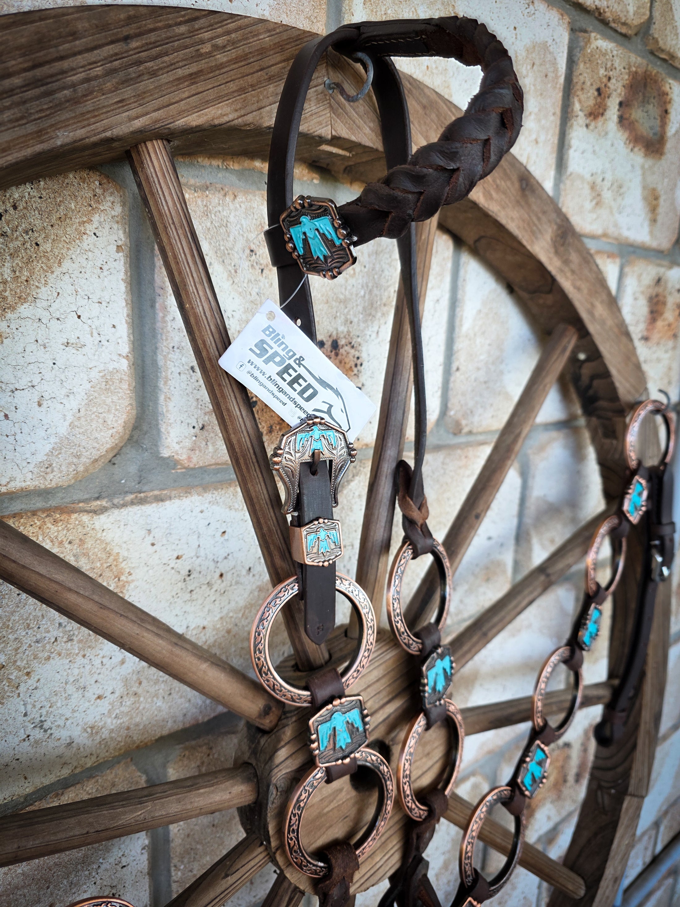 Turquoise Thunderbird Ring Tack Set