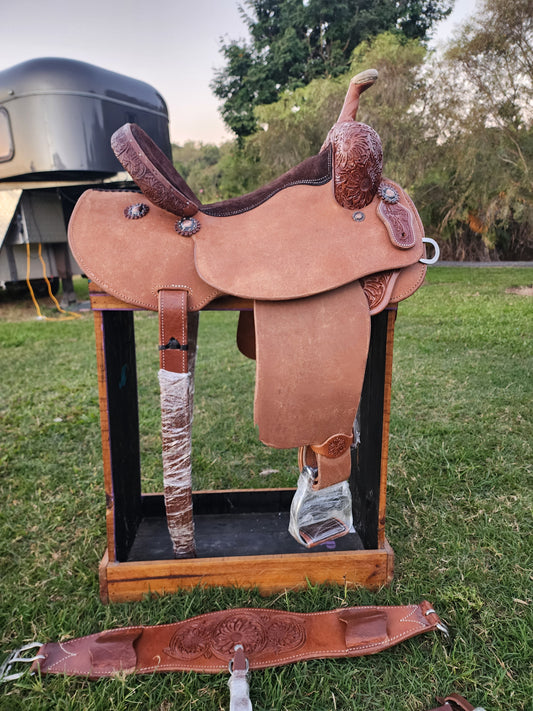 Leather Barrel Saddle - PBR55