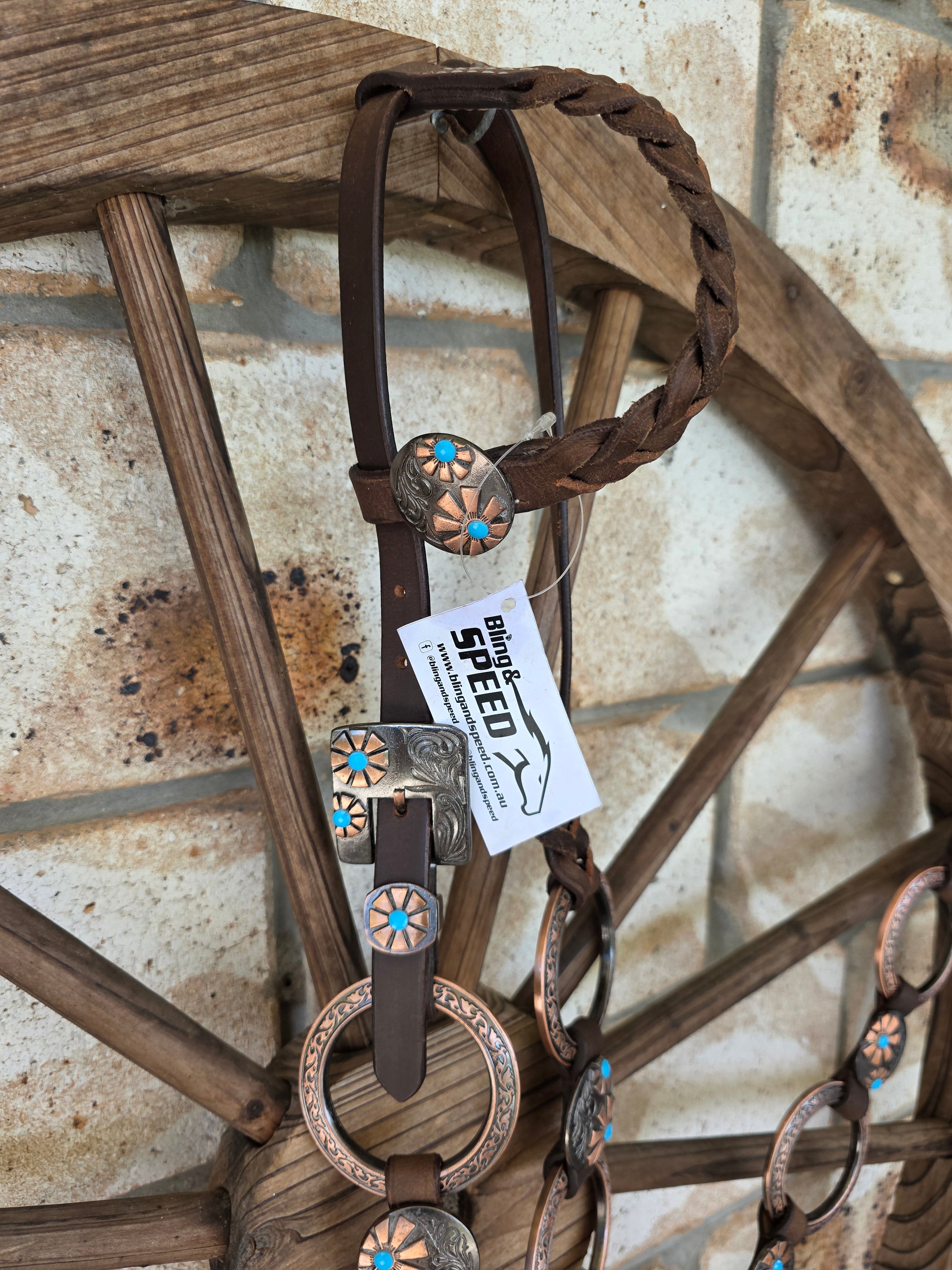 Bling & Speed Ring Tack Set Copper Flower