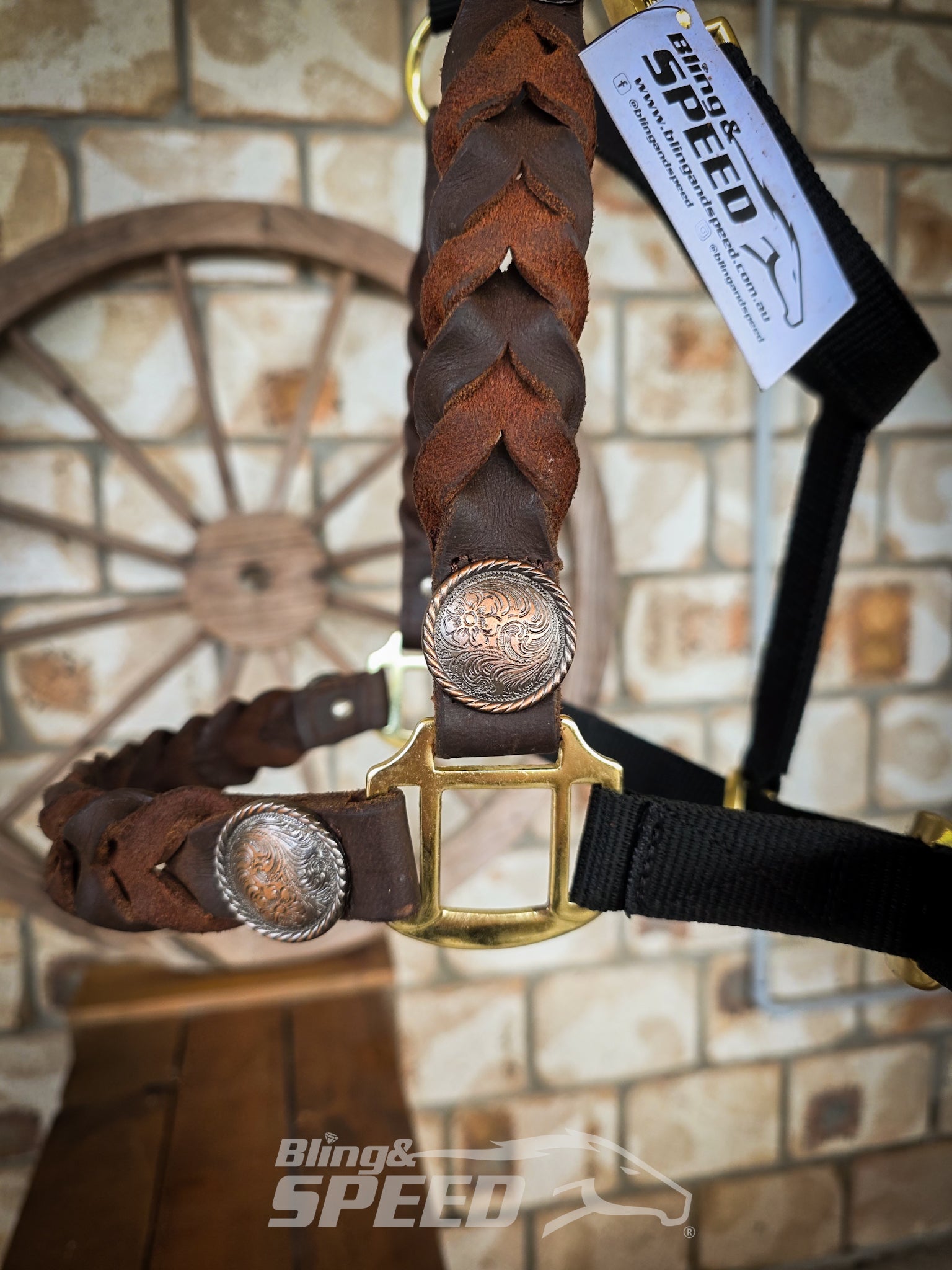 Nylon & Braided Leather Horse Halter
