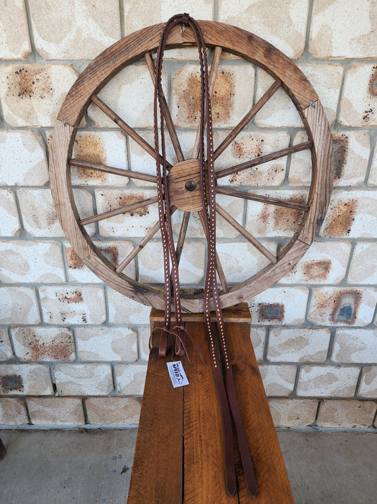 Bling & Speed Gold Buckstitched Split Reins