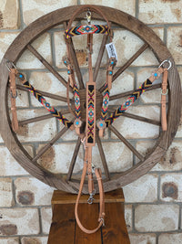 Beaded Apache Sunset Breastcollar, Bridle and Wither strap Set