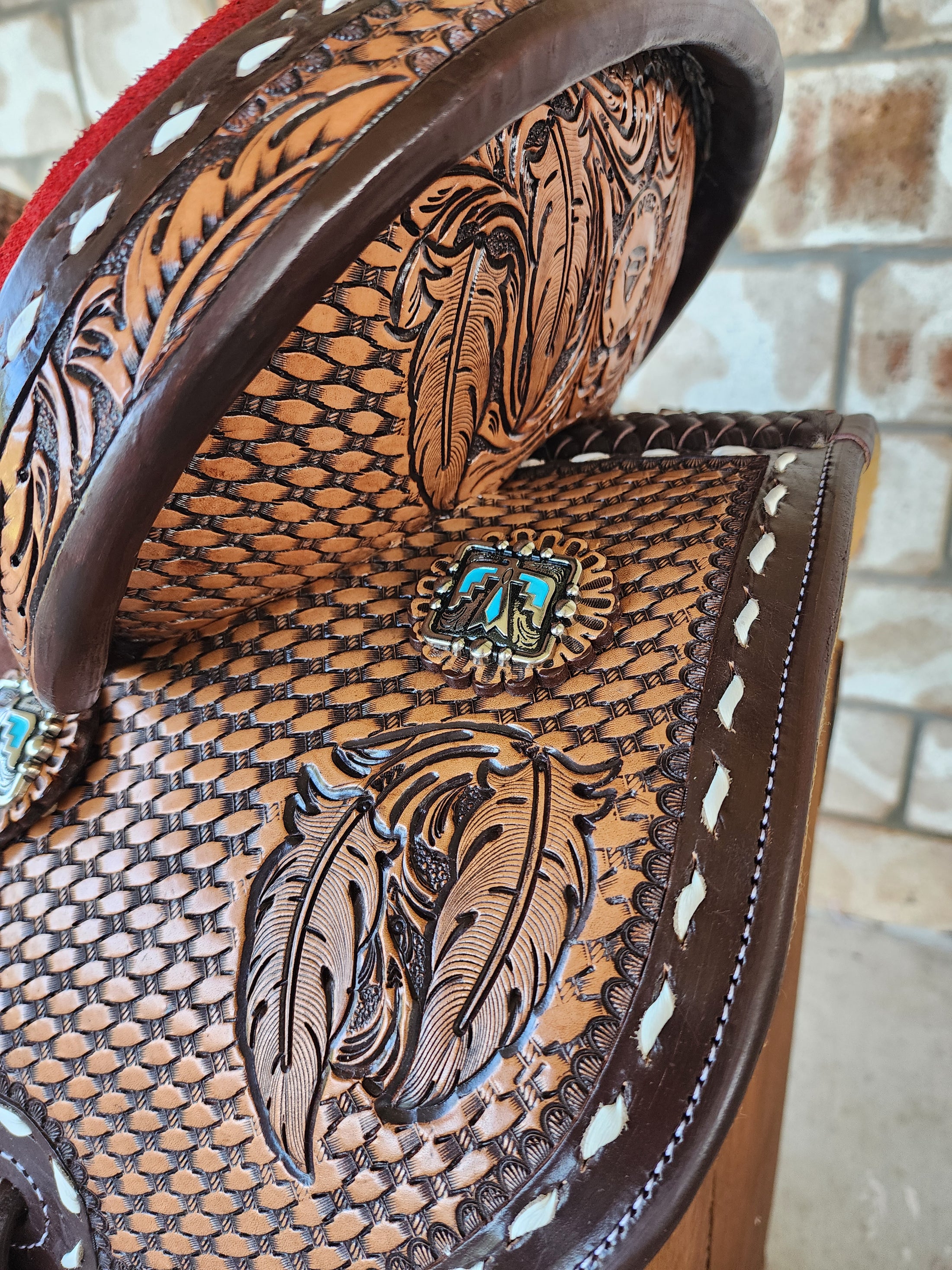 Leather Barrel Racing Saddle 14.5" - Jessie