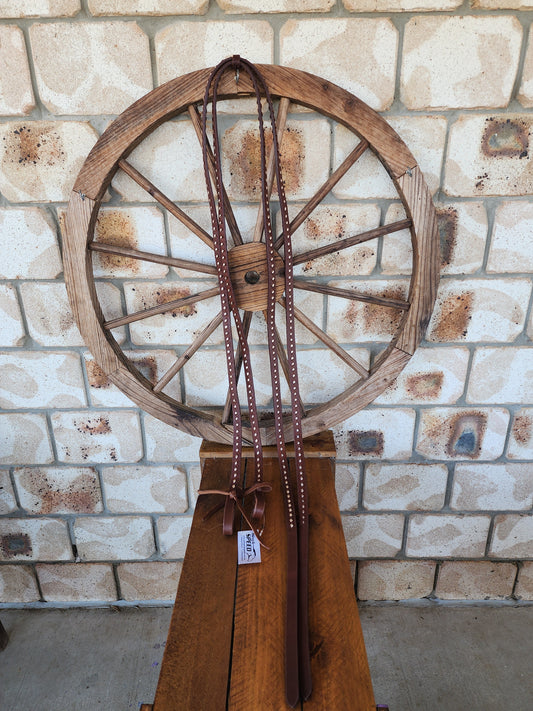 Bling & Speed Rose Gold Buckstitched Split Reins