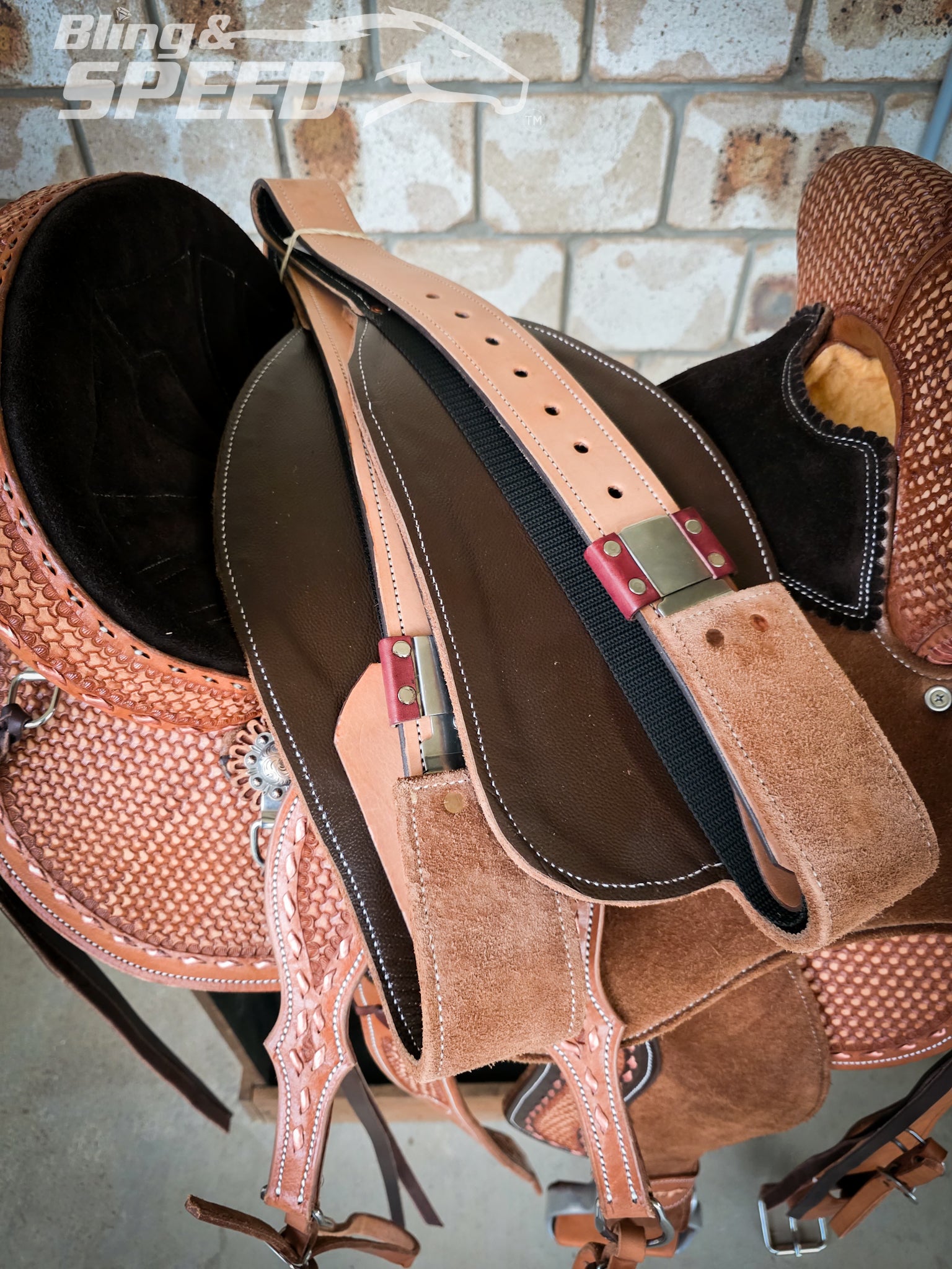 Neoprene & Leather Combo Barrel Saddle – 16” Seat, FQHB, 7" Gullet