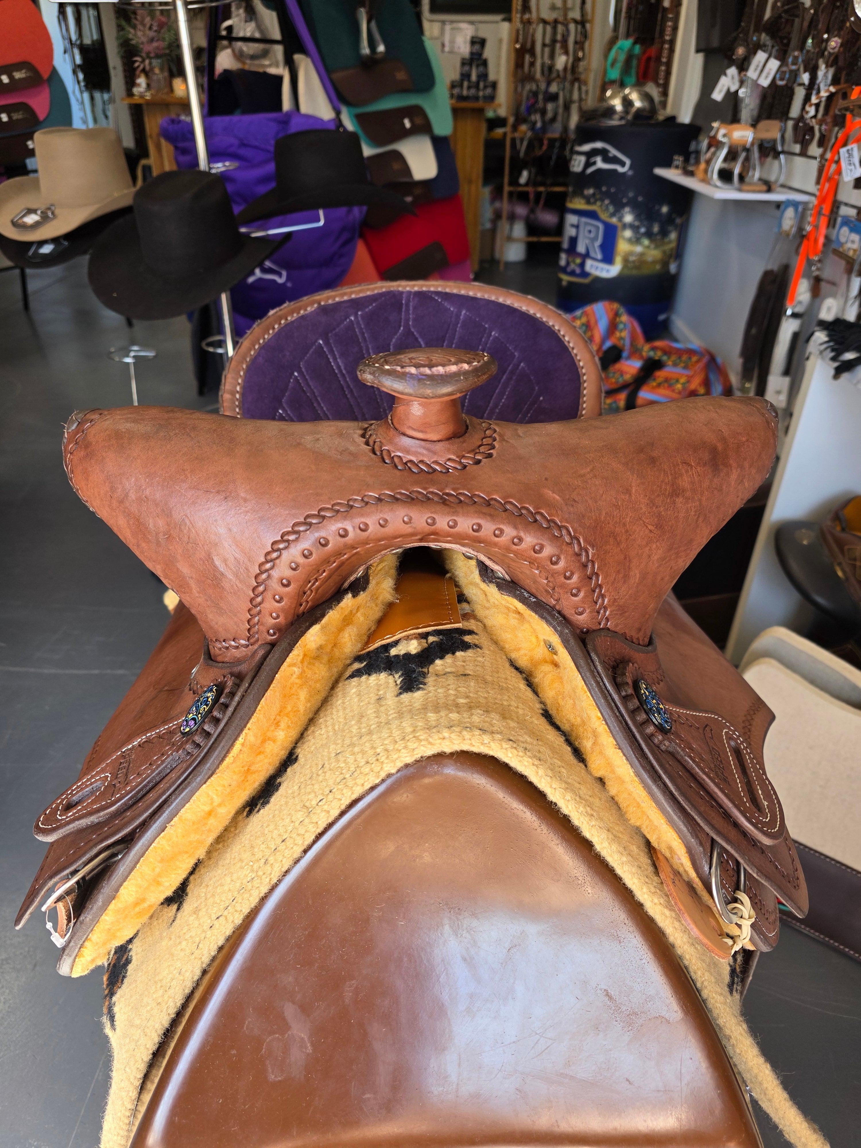 Bling and Speed All Round Western Saddle - 15.5" Seat, FQHB, 6.5" Gullet