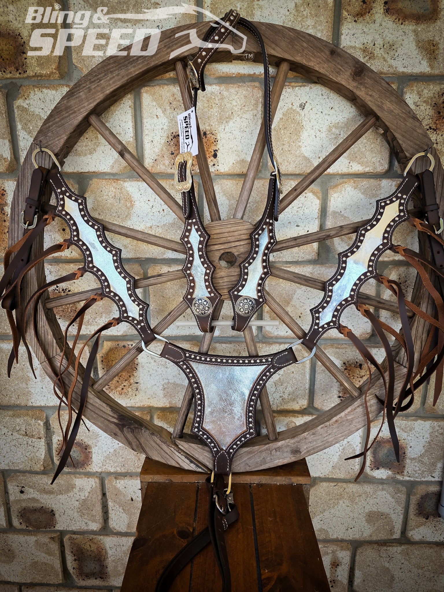 Metallic Silver Inlay Tack Set