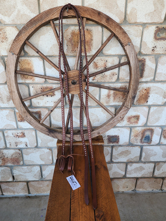 Bling & Speed Silver Buckstitched Split Reins