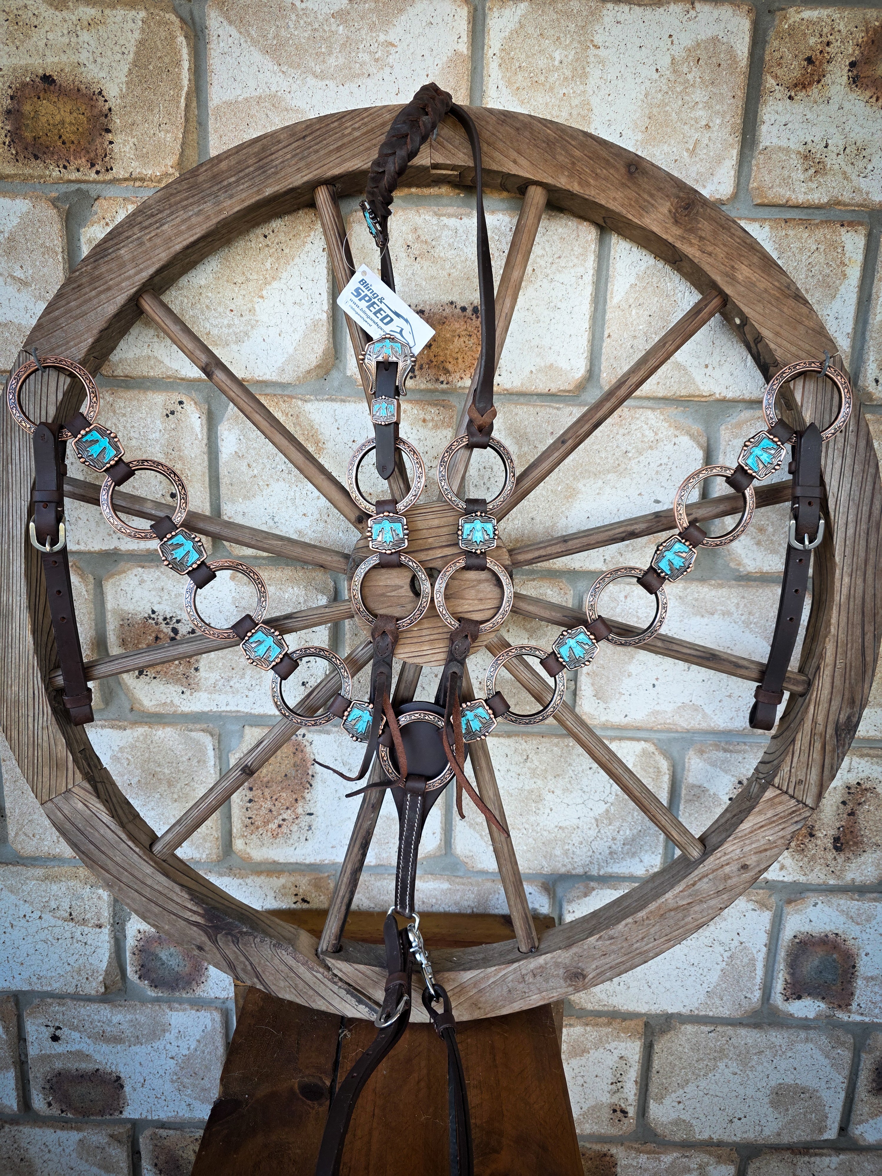 Turquoise Thunderbird Ring Tack Set