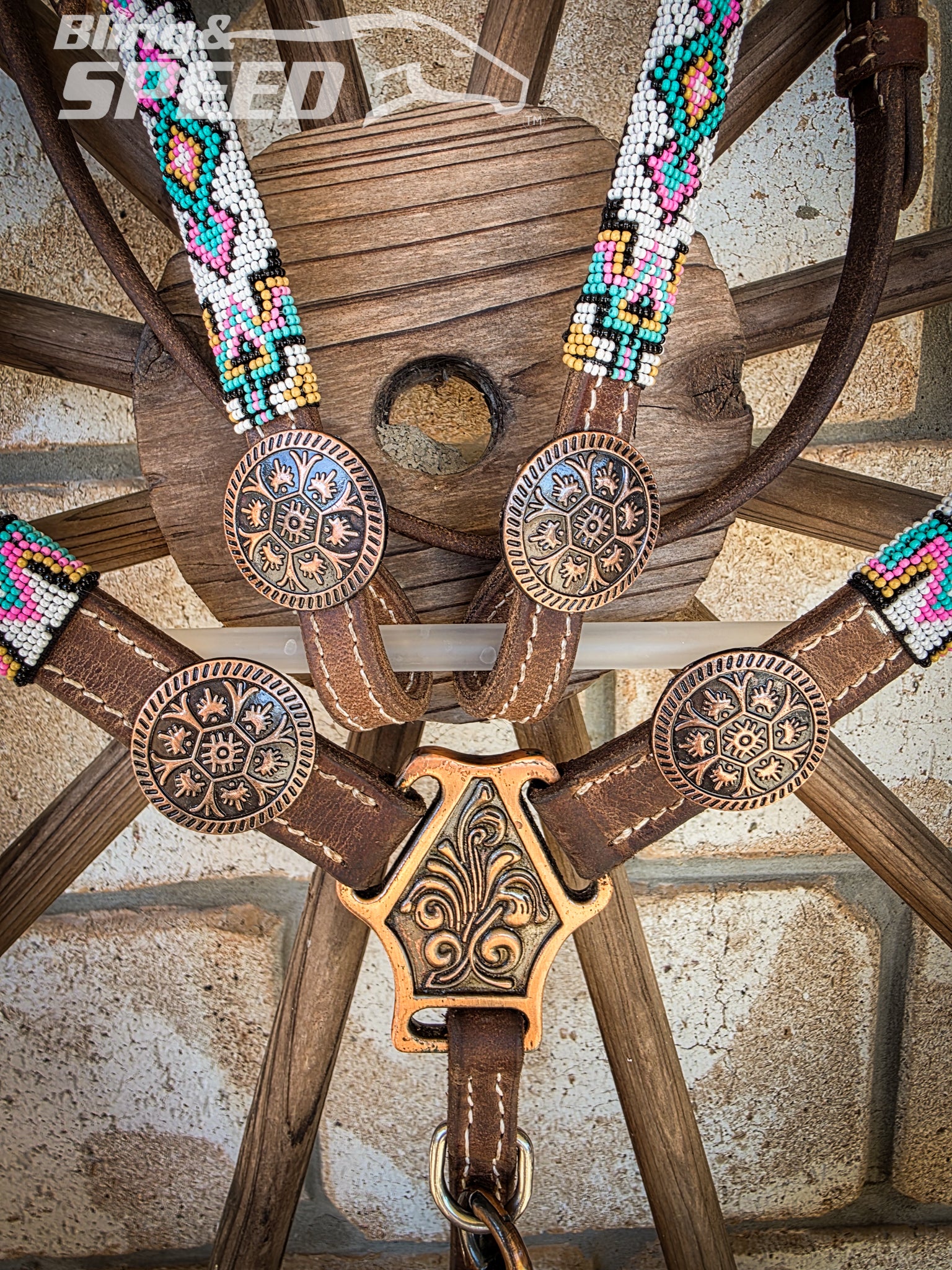Pink Beaded Tack Set