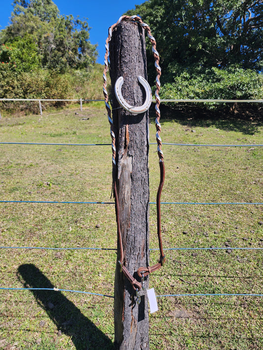 Twisted Bloodknot Barrel Reins - White