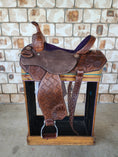 Load image into Gallery viewer, Leather Barrel Saddle - Sunny Days
