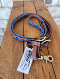 Load image into Gallery viewer, Laced Barrel Reins - Metallic Blue
