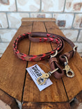 Load image into Gallery viewer, Laced Barrel Reins - Metallic Red
