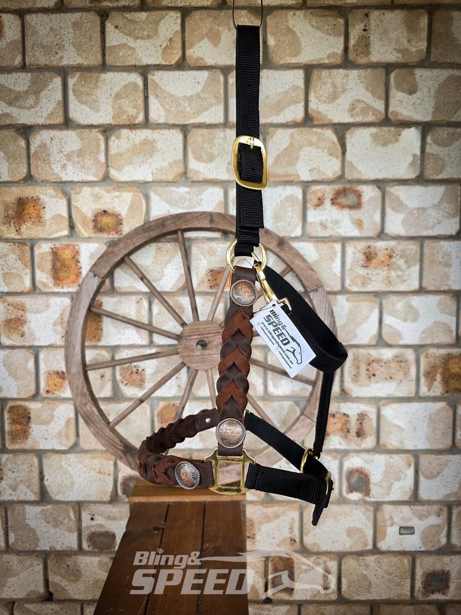 Nylon & Braided Leather Horse Halter