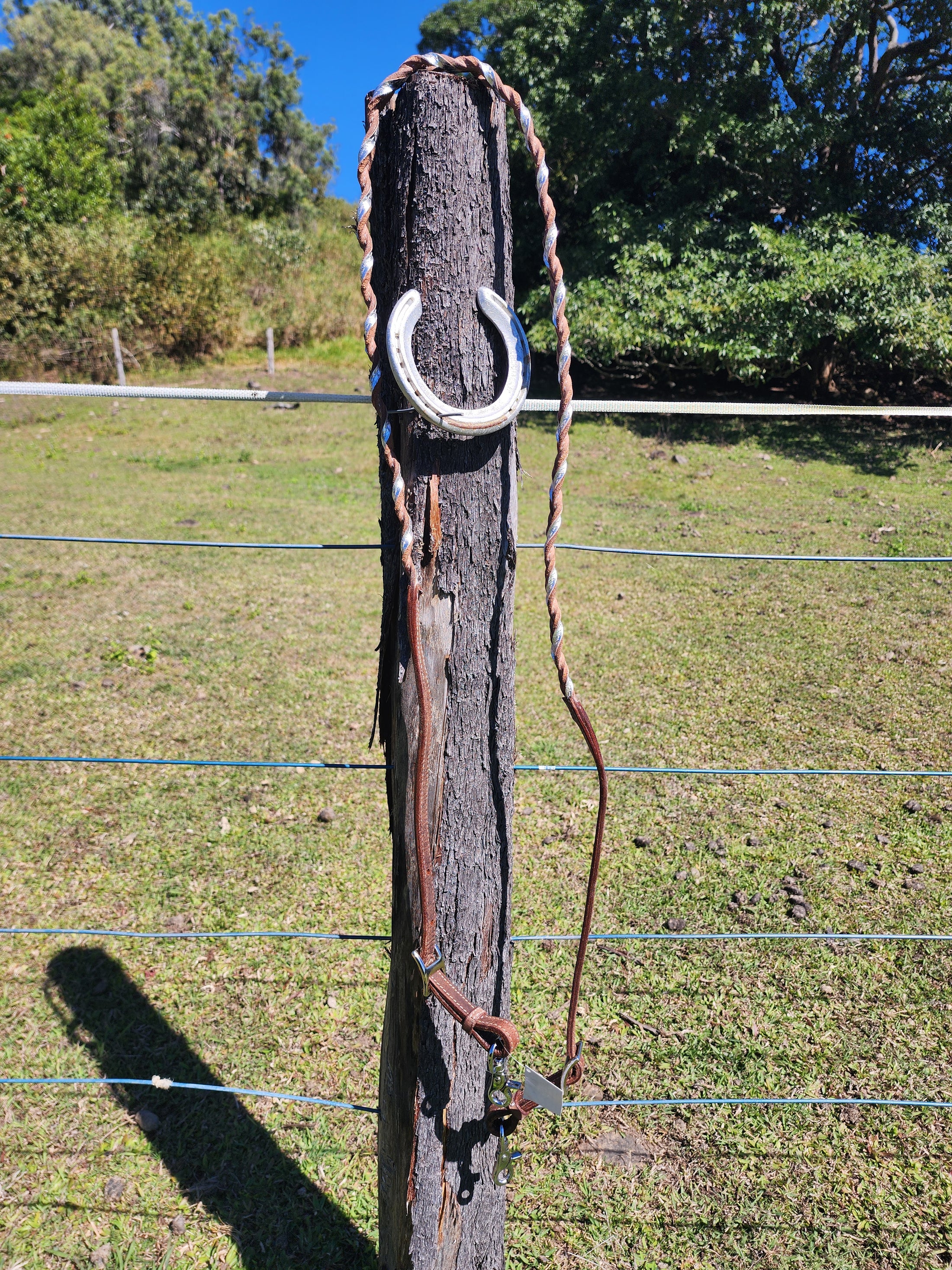 Twisted Bloodknot Barrel Reins - Silver