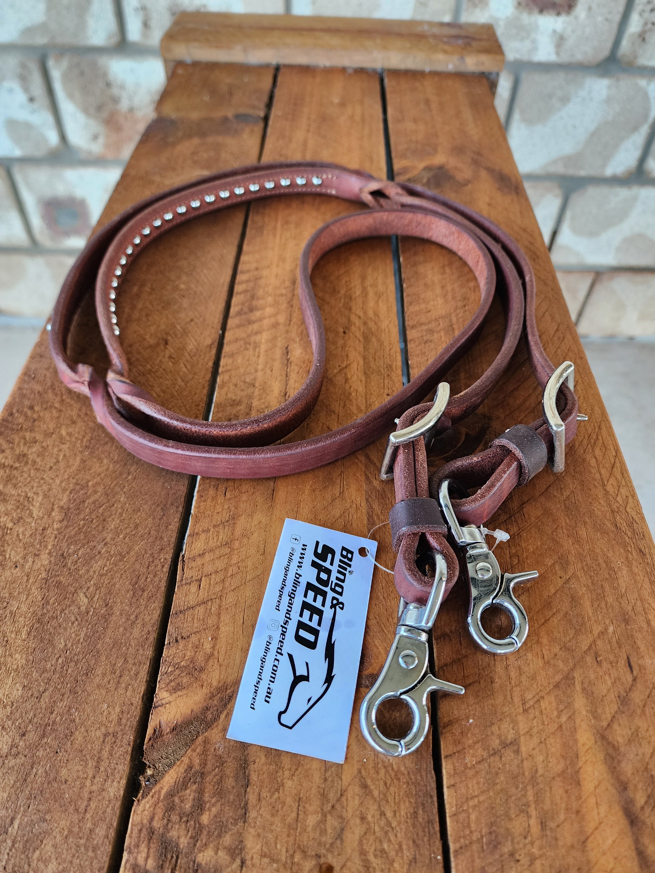 Bling & Speed Silver Stud Barrel Reins