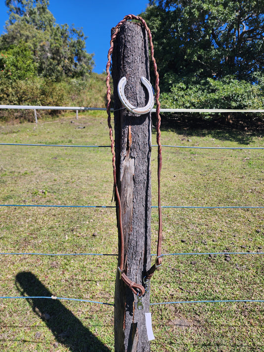 Twisted Bloodknot Barrel Reins - Copper