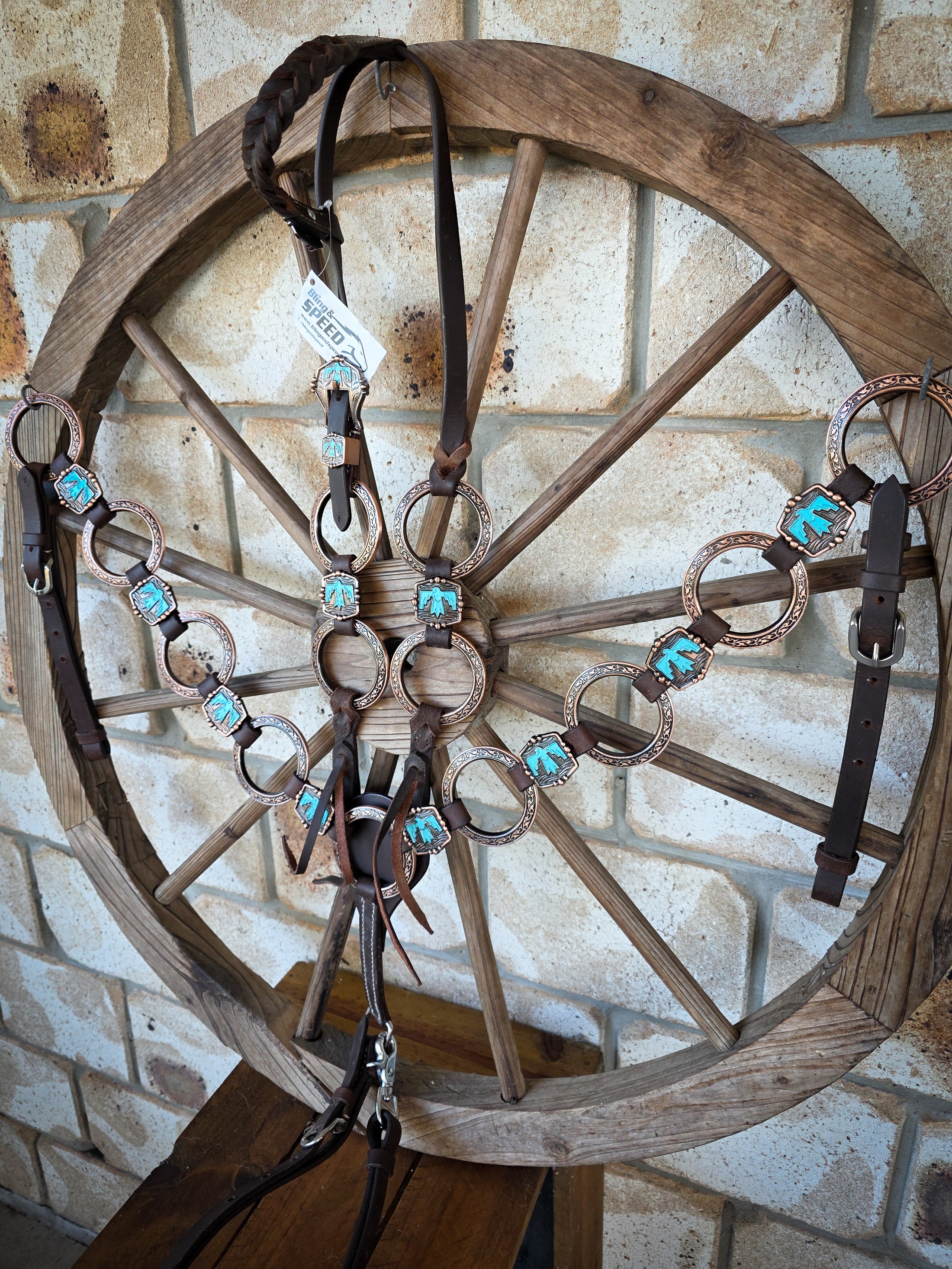 Turquoise Thunderbird Ring Tack Set