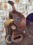 Load image into Gallery viewer, Leather Barrel Saddle - Sunny Days
