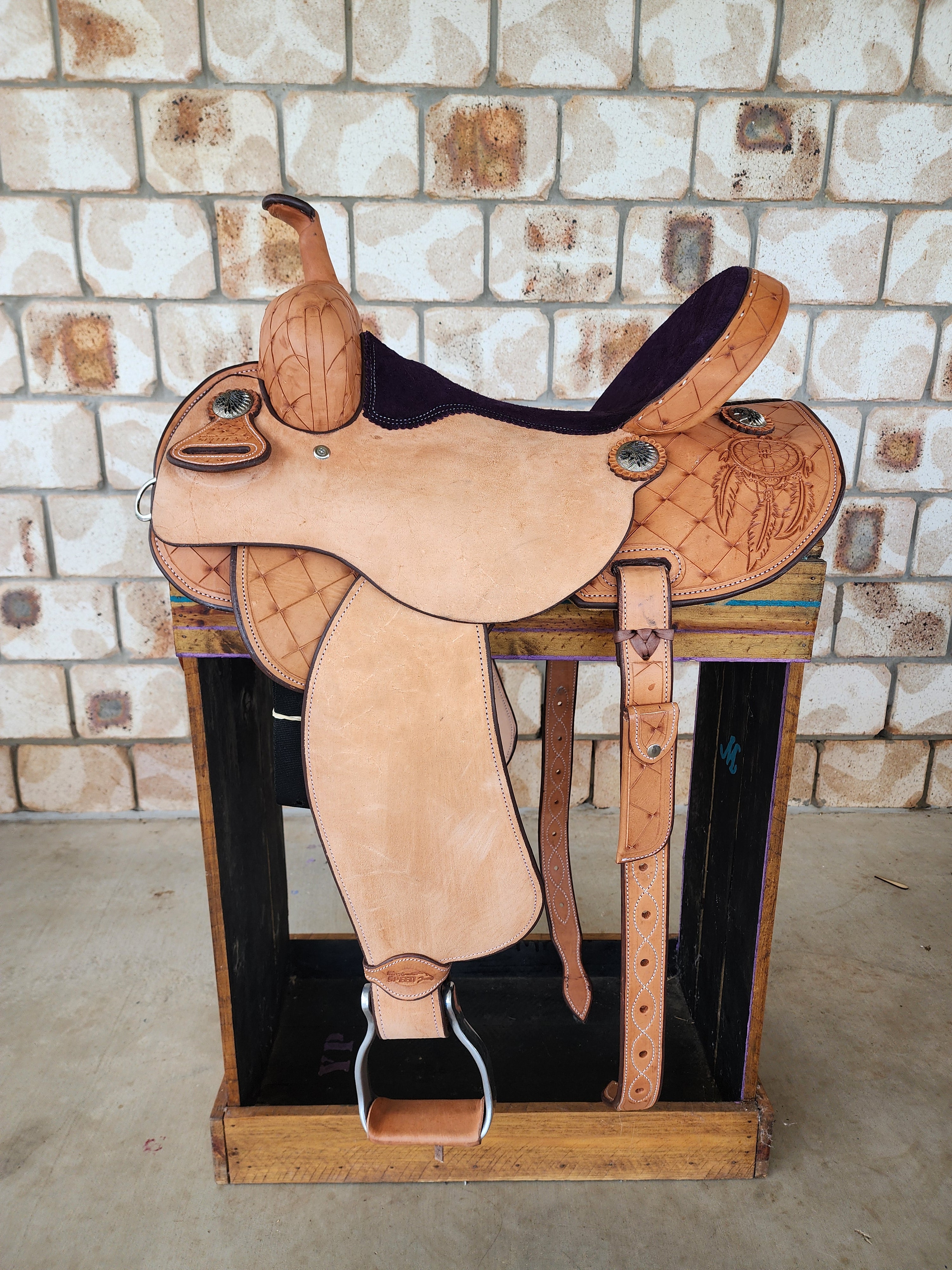 Leather Barrel Saddle - LBS2