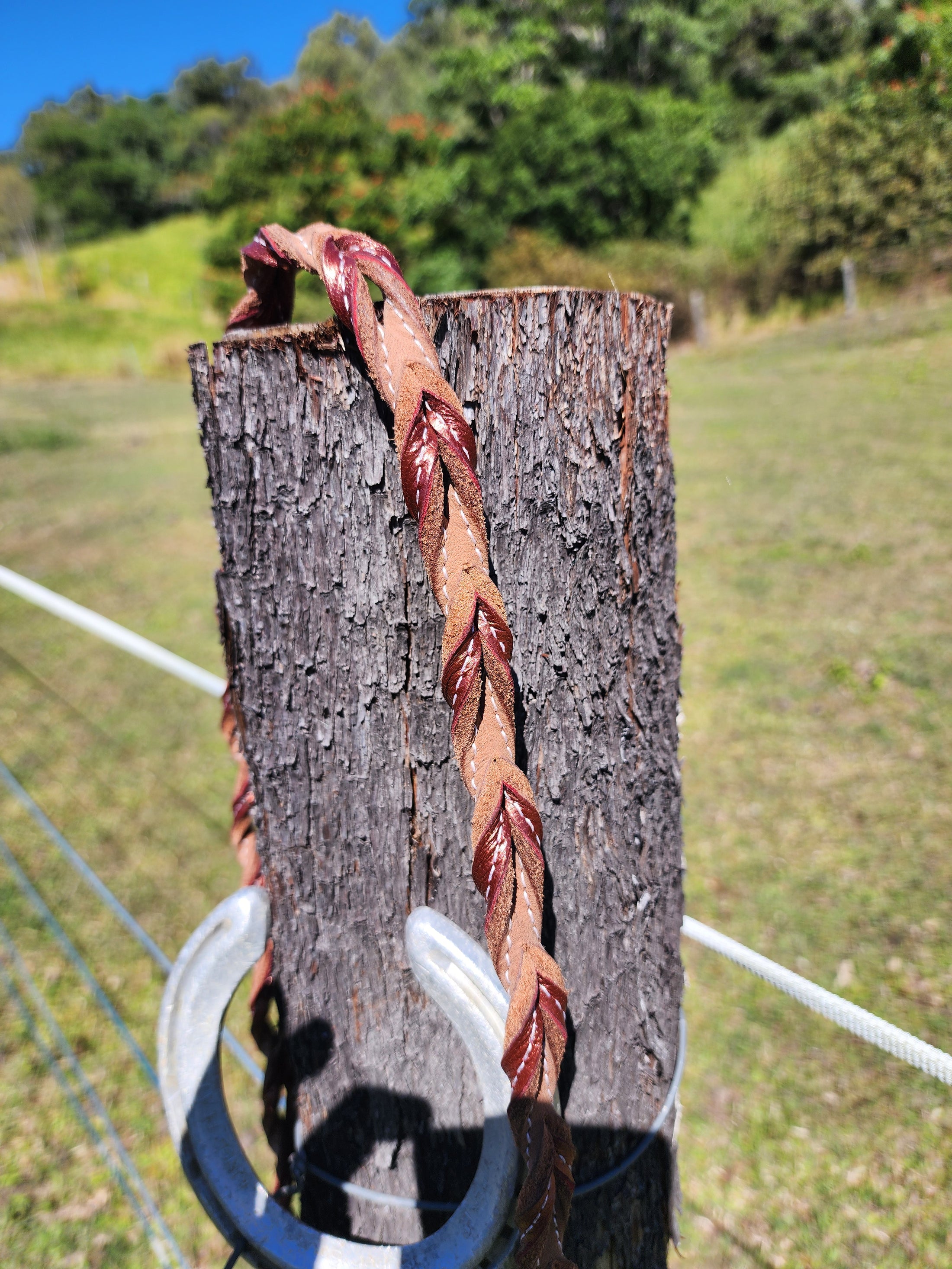 Twisted Bloodknot Barrel Reins - Copper