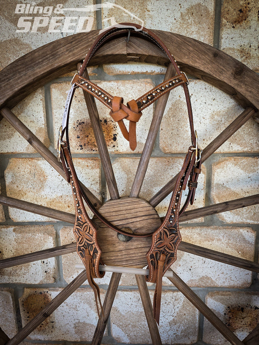 Futurity Knot Bridle with Silver Studs