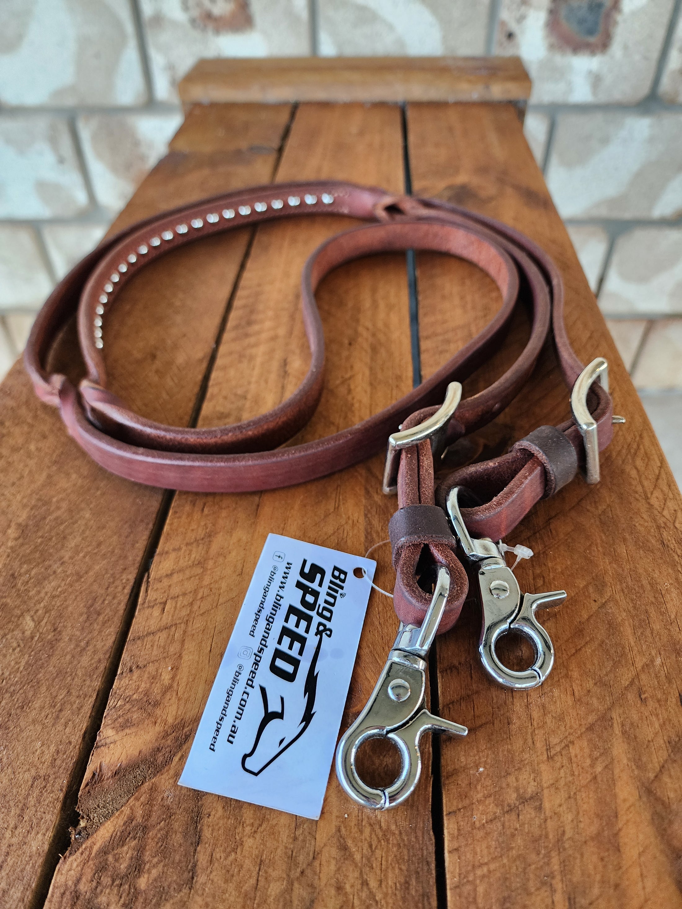 Bling & Speed Silver Stud Barrel Reins