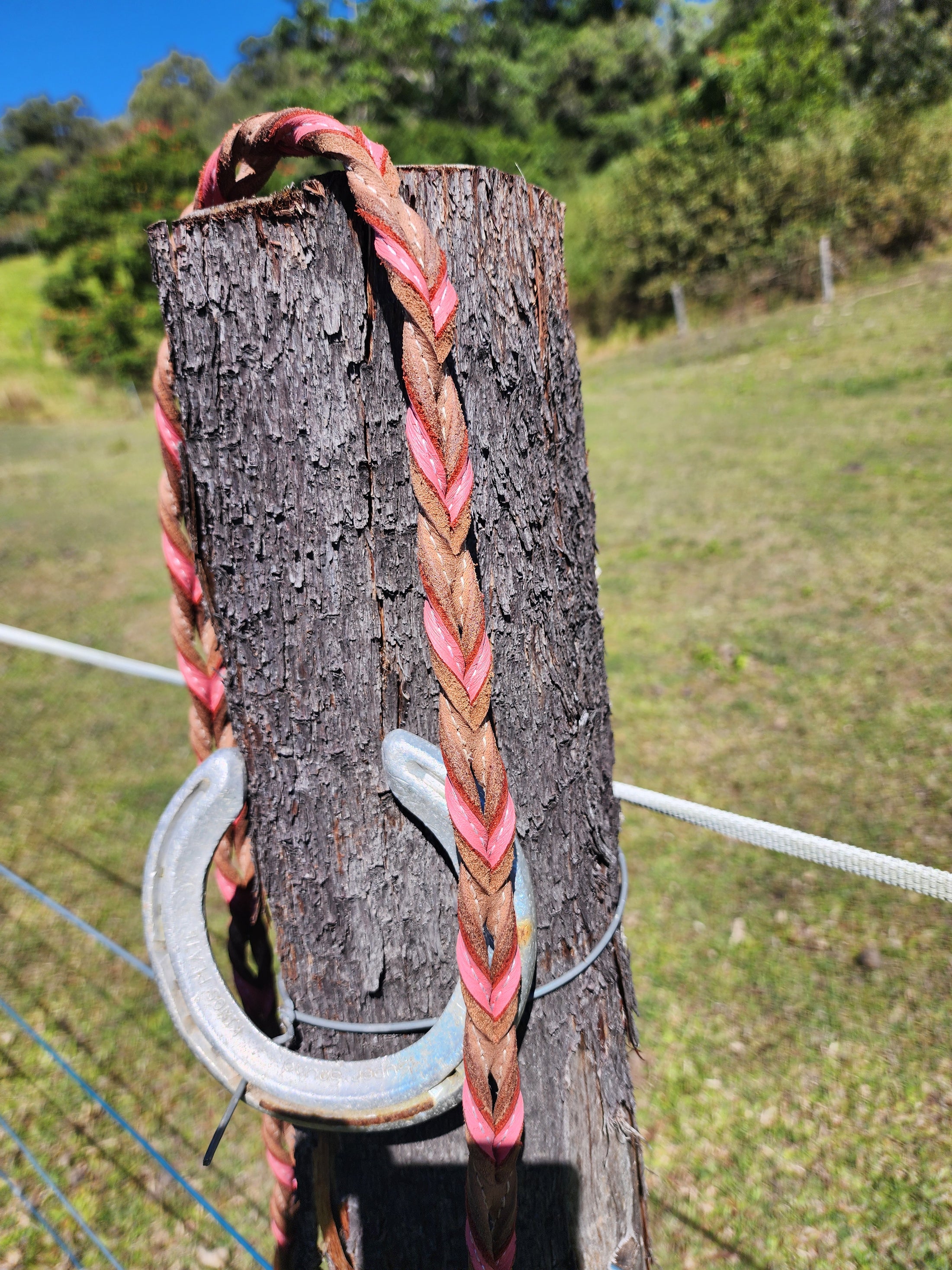 Twisted Bloodknot Barrel Reins - Pink