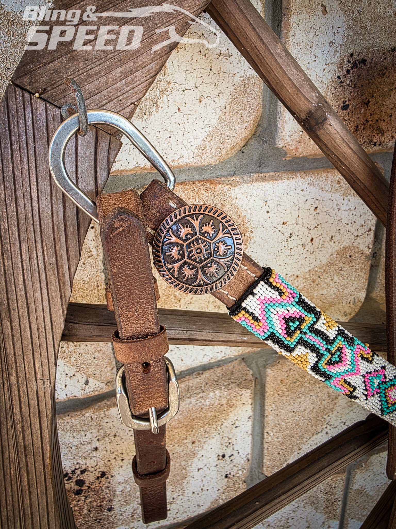 Pink Beaded Tack Set