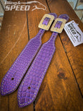 Load image into Gallery viewer, Purple Croc Spur Straps

