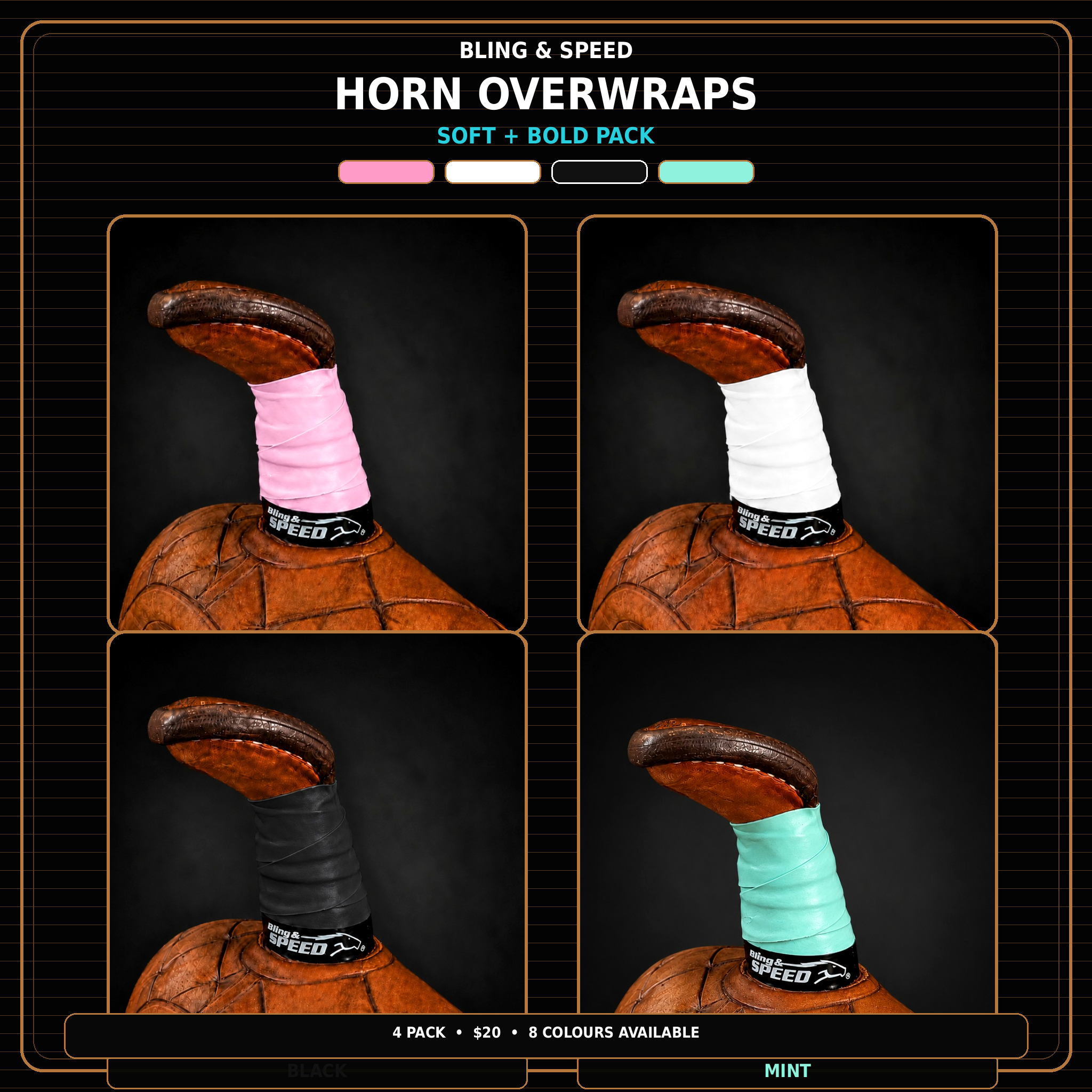 Horn Wrap 4-Pack - 16 Different Pack Options!