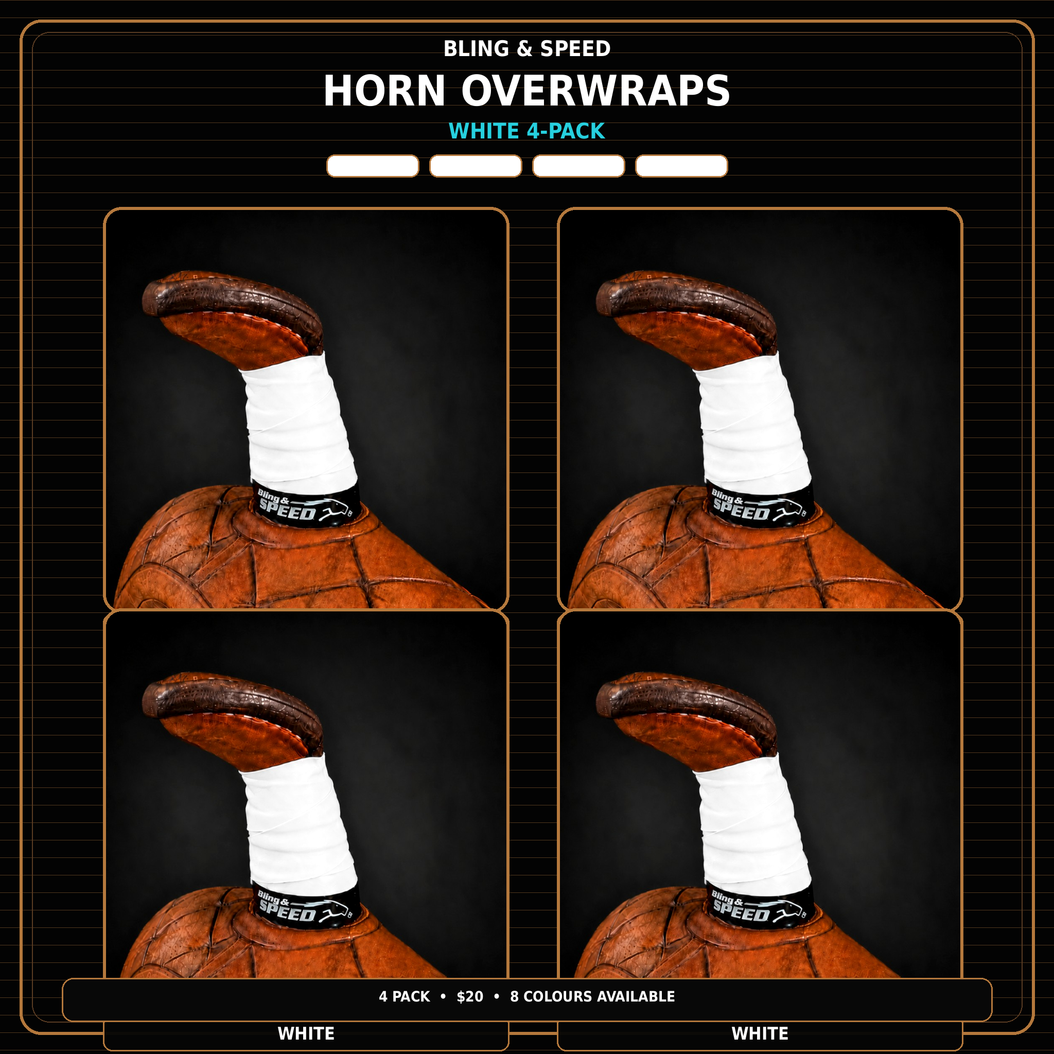 Horn Wrap 4-Pack - 16 Different Pack Options!