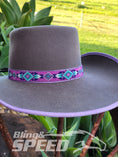 Load image into Gallery viewer, Pink and Blue Diamond Beaded Hat Band (7873212350702)
