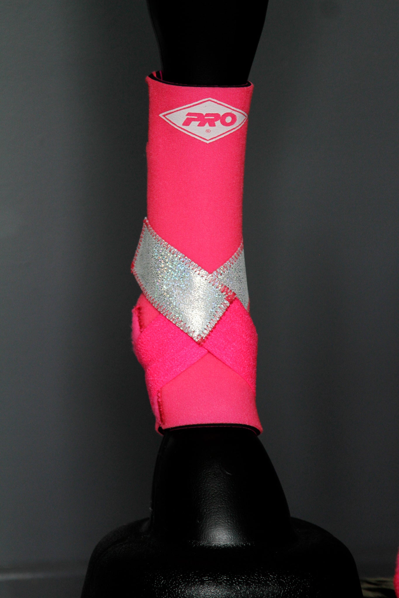 PINK H20 Front & Rear Set White Sparkle Leather Straps Support Boots and Bells (7873221722350)