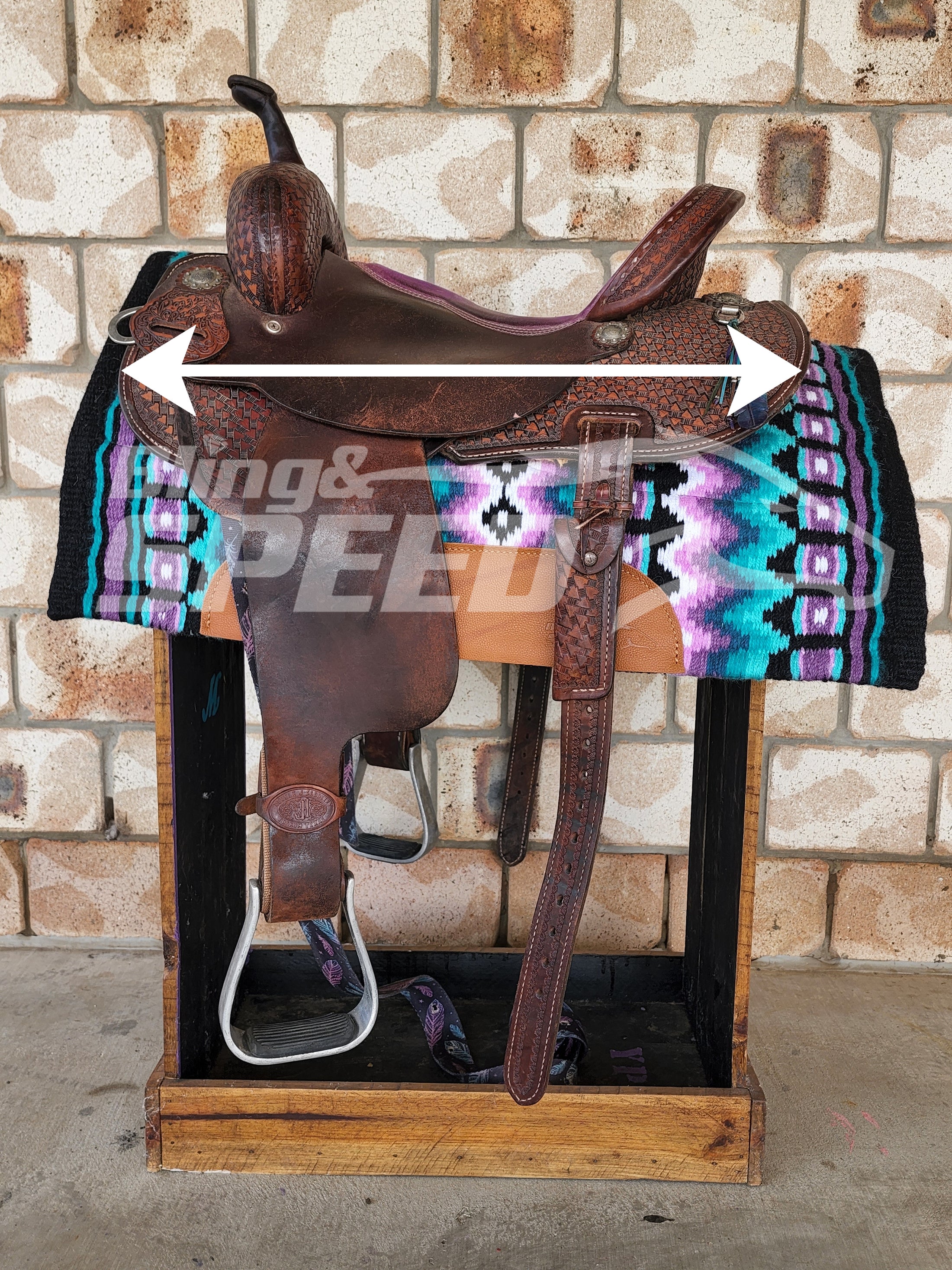 20. "Navajo Teal" Unicorn Saddle Pad (7873219723502)