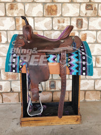 26. "Purple, Gold and Teal" Unicorn Saddle Pad (7873219526894)