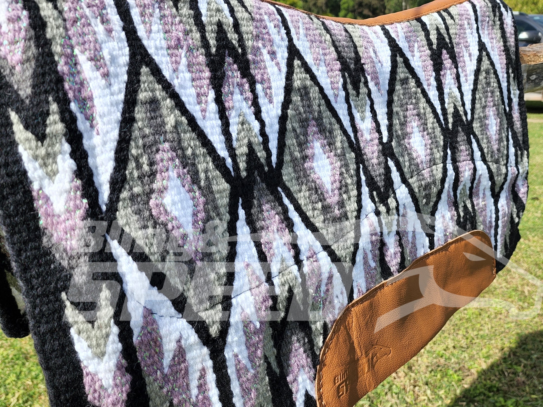 18. "Navajo Grey and Lavender" Unicorn Saddle Pad (7873219592430)