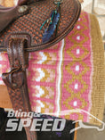 Load image into Gallery viewer, 24. "Pink and Gold" Unicorn Saddle Pad (7873219231982)
