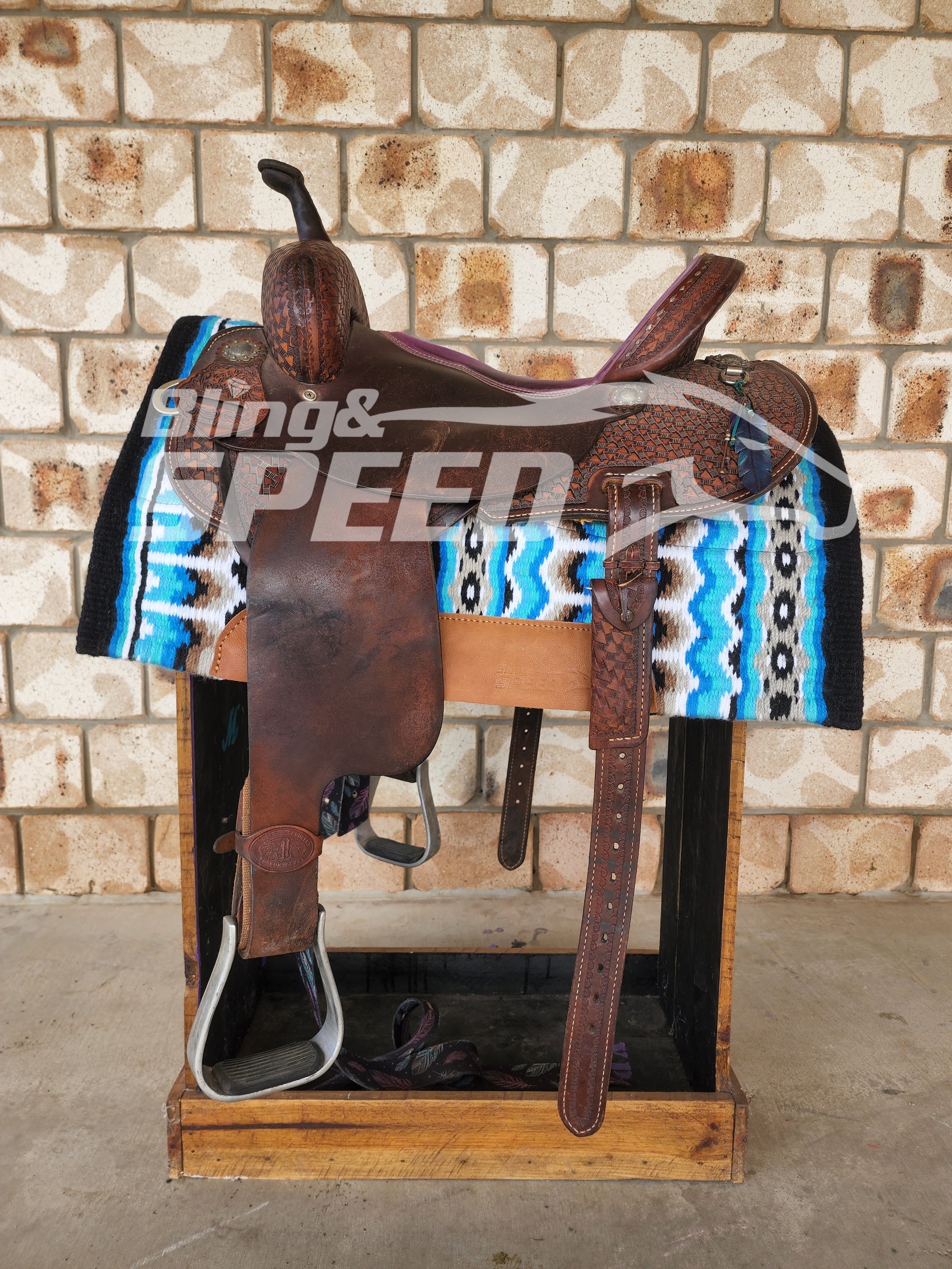 26. " Blue Sapphire" Unicorn Saddle Pad (7873220804846)